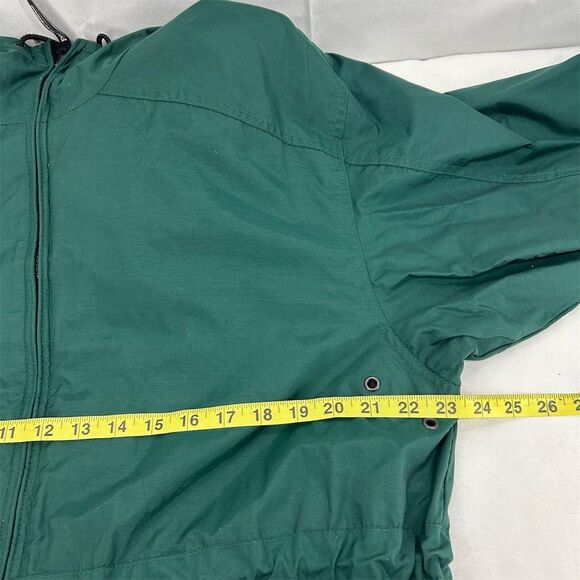 Pacific Trail Mens Green Windbreaker Jacket Size M Mid-Length Raincoat Lined - Picture 8 of 12